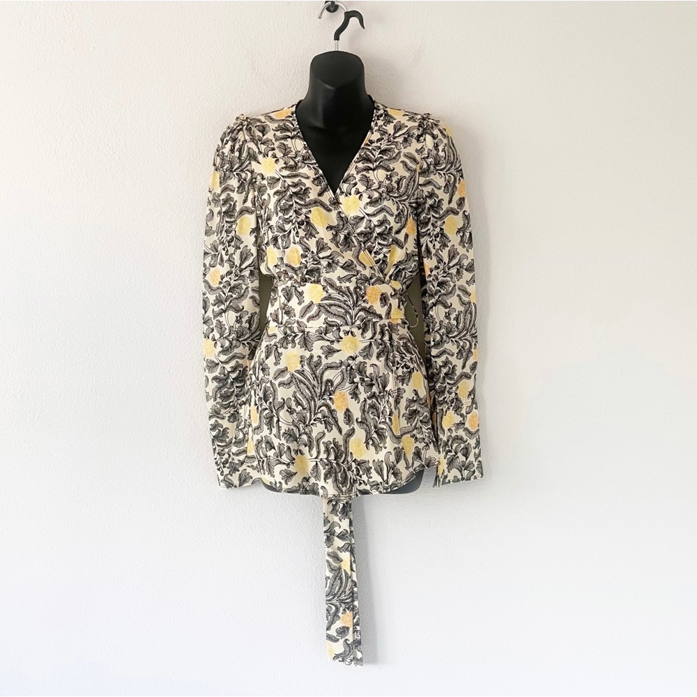 Proenza Schouler Yellow Floral Blouse
